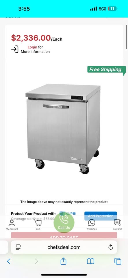 NEW Blue Air Under Counter Freezer